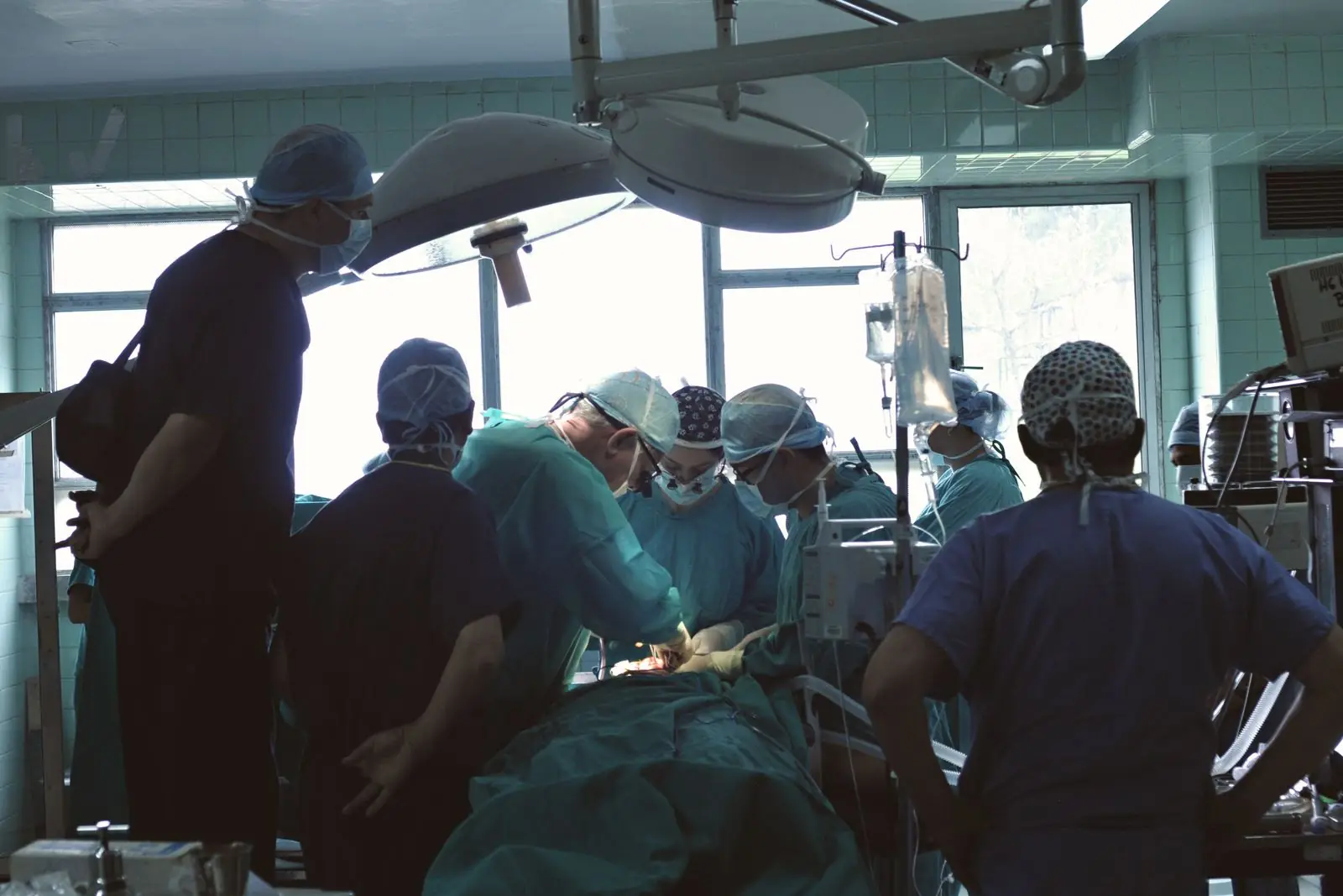 Anesthesia and surgical team during an operation